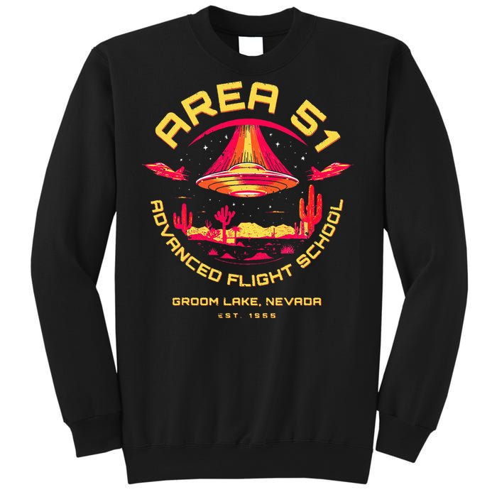 Area 51 Advanced Flight School Groom Lake Nevada Ufo Alien Sweatshirt