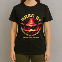 Area 51 Advanced Flight School Groom Lake Nevada Ufo Alien T-Shirt