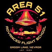 Area 51 Advanced Flight School Groom Lake Nevada Ufo Alien T-Shirt