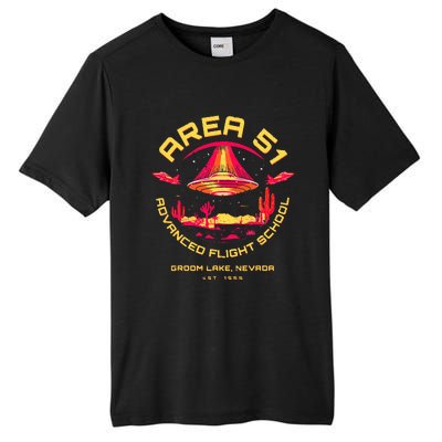 Area 51 Advanced Flight School Groom Lake Nevada Ufo Alien Tall Fusion ChromaSoft Performance T-Shirt