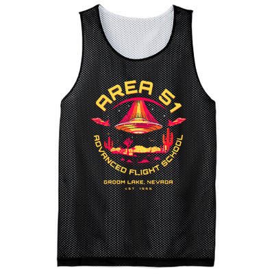 Area 51 Advanced Flight School Groom Lake Nevada Ufo Alien Mesh Reversible Basketball Jersey Tank