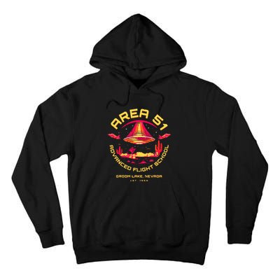 Area 51 Advanced Flight School Groom Lake Nevada Ufo Alien Tall Hoodie