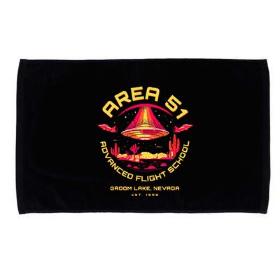 Area 51 Advanced Flight School Groom Lake Nevada Ufo Alien Microfiber Hand Towel
