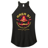 Area 51 Advanced Flight School Groom Lake Nevada Ufo Alien Women's Perfect Tri Rocker Tank