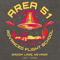 Area 51 Advanced Flight School Groom Lake Nevada Ufo Alien Cotton Canvas Backpack