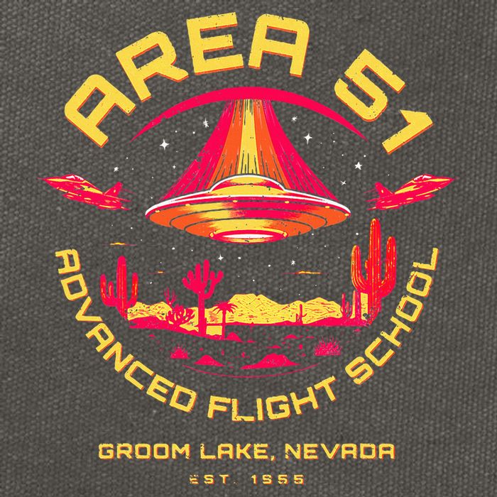 Area 51 Advanced Flight School Groom Lake Nevada Ufo Alien Cotton Canvas Backpack