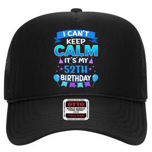 Awesome 52th Birthday For 52 Years Old At Age 52 High Crown Mesh Back Trucker Hat