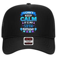 Awesome 52th Birthday For 52 Years Old At Age 52 High Crown Mesh Back Trucker Hat