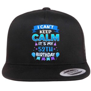 Awesome 52th Birthday For 52 Years Old At Age 52 Flat Bill Trucker Hat