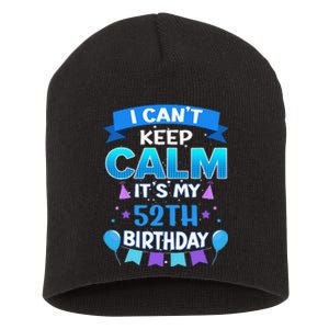 Awesome 52th Birthday For 52 Years Old At Age 52 Short Acrylic Beanie