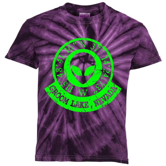 Area 51 Coordinates Kids Tie-Dye T-Shirt