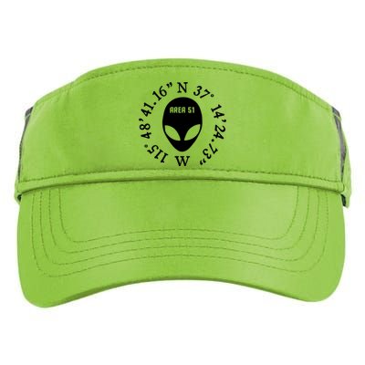 Area 51 Coordinates Ufo Alien Funny Adult Drive Performance Visor