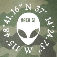 Area 51 Coordinates Ufo Alien Funny Legacy Tie Dye Trucker Hat