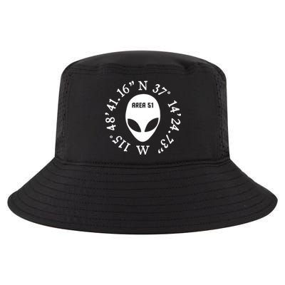 Area 51 Coordinates Ufo Alien Funny Cool Comfort Performance Bucket Hat