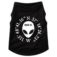 Area 51 Coordinates Ufo Alien Funny Doggie Tank