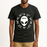 Area 51 Coordinates Ufo Alien Funny Tall T-Shirt