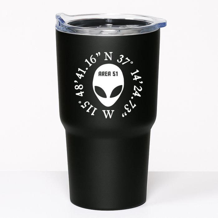 Area 51 Coordinates Ufo Alien Funny Tumbler