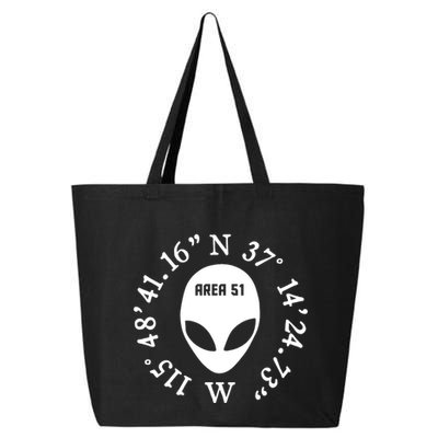 Area 51 Coordinates Ufo Alien Funny 25L Jumbo Tote