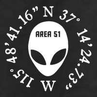 Area 51 Coordinates Ufo Alien Funny 25L Jumbo Tote