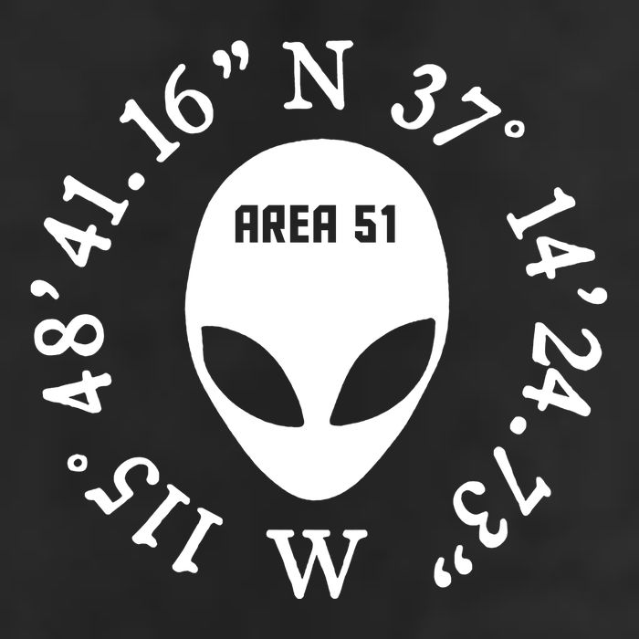 Area 51 Coordinates Ufo Alien Funny 25L Jumbo Tote