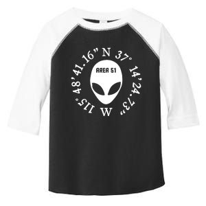 Area 51 Coordinates Ufo Alien Funny Toddler Fine Jersey T-Shirt