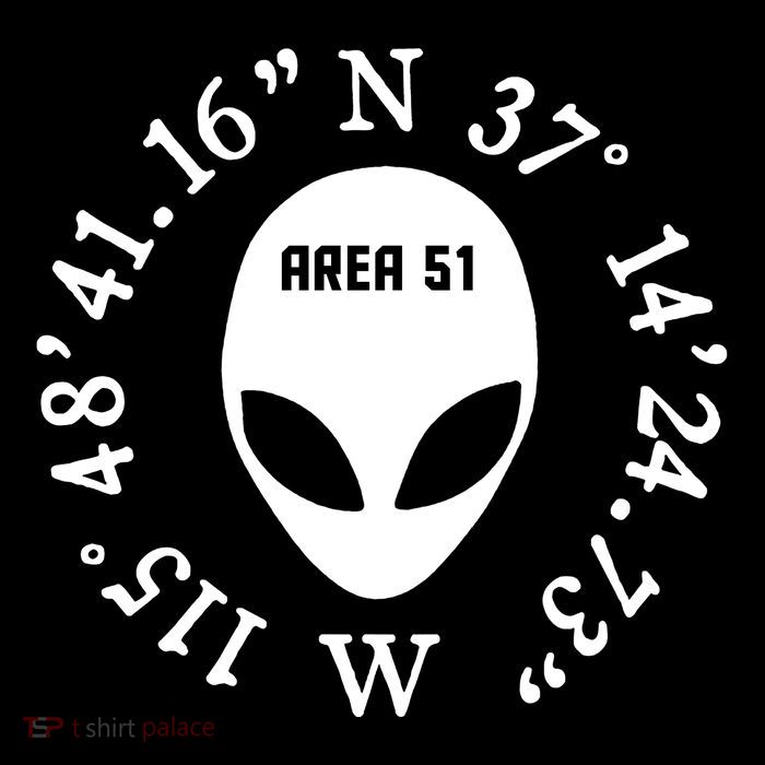 Area 51 Coordinates Ufo Alien Funny Women's V-Neck T-Shirt