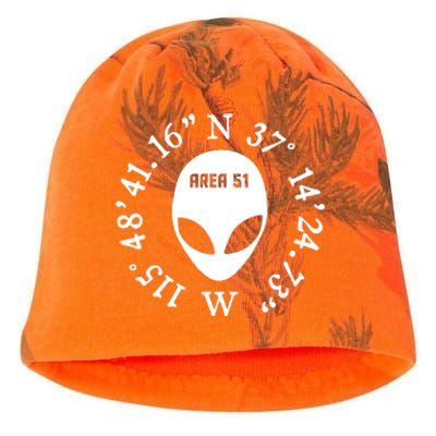 Area 51 Coordinates Ufo Alien Funny Kati - Camo Knit Beanie