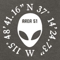 Area 51 Coordinates Ufo Alien Funny Cotton Canvas Backpack
