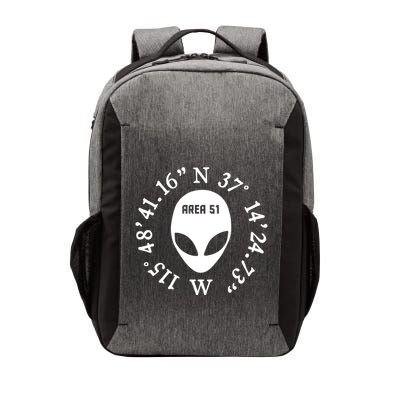 Area 51 Coordinates Ufo Alien Funny Vector Backpack