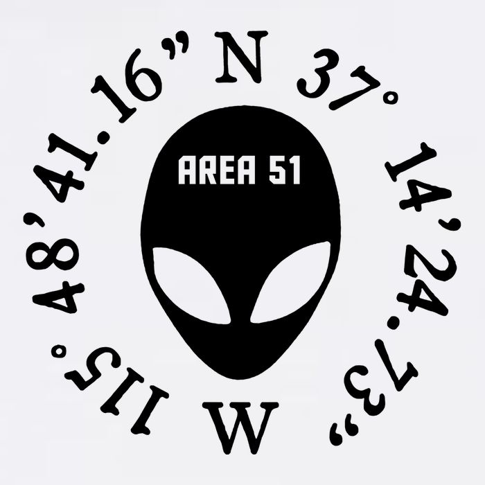 Area 51 Coordinates Ufo Alien Funny Garment-Dyed Sweatshirt