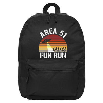 Area 51 Fun Run T I Aliens Ufo Roswell Alien 16 in Basic Backpack