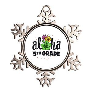 Aloha 5th Grade Fifth Teacher First Day Back to School Metallic Star Ornament