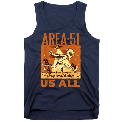 AREA 51 They Can't Stop Us All For Alien Believers Tank Top