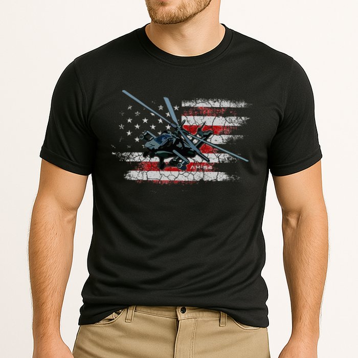Ah 64 Apache Bringing In The Muscle Veteran Gifts Cooling Performance Crew T-Shirt