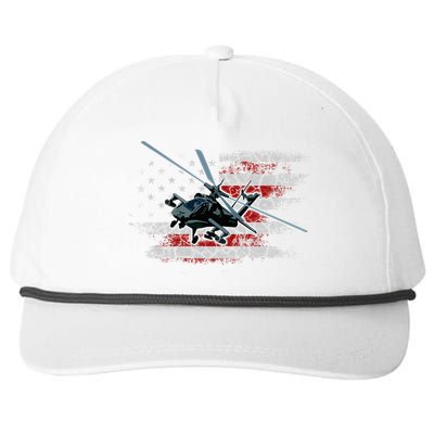 Ah 64 Apache Bringing In The Muscle Veteran Gifts Snapback Five-Panel Rope Hat