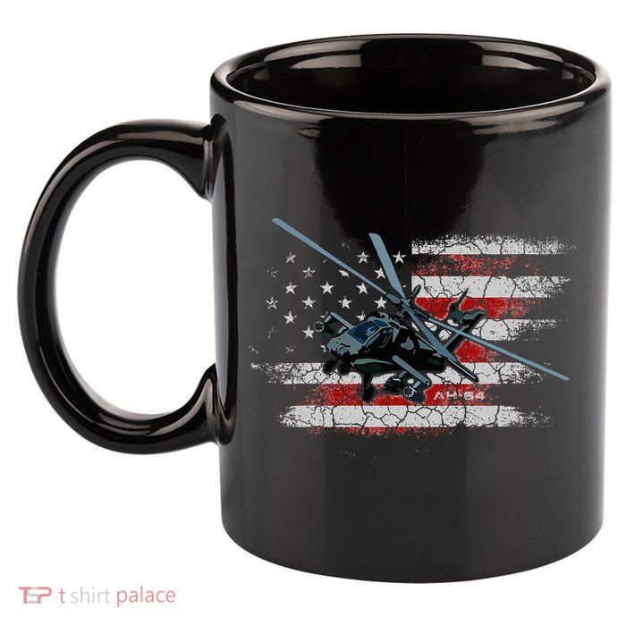 Ah 64 Apache Bringing In The Muscle Veteran Gifts 11oz C Handle Ceramic Mug