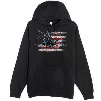 Ah 64 Apache Bringing In The Muscle Veteran Gifts Premium Pullover Hoodie