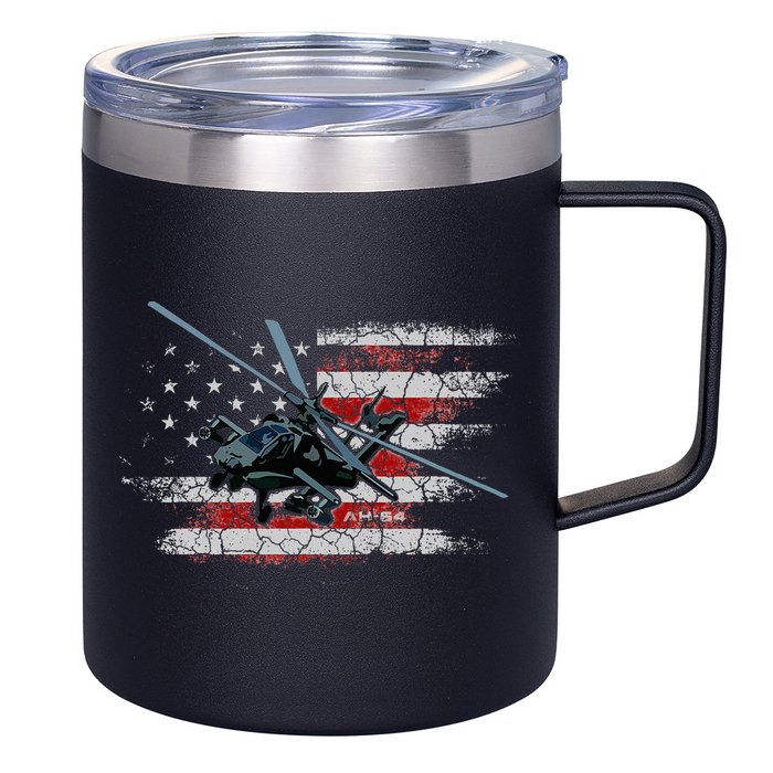 Ah 64 Apache Bringing In The Muscle Veteran Gifts 12oz Stainless Steel Coffee Mug