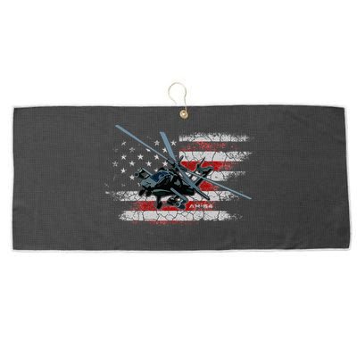 Ah 64 Apache Bringing In The Muscle Veteran Gifts Large Microfiber Waffle Golf Towel