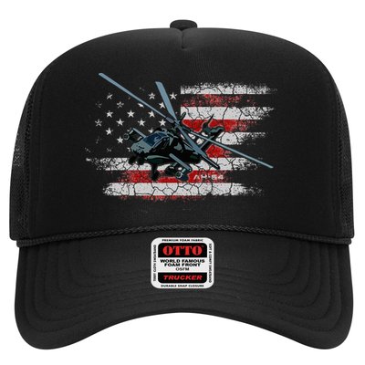 Ah 64 Apache Bringing In The Muscle Veteran Gifts Trucker Hat