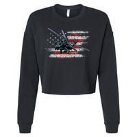 Ah 64 Apache Bringing In The Muscle Veteran Gifts Cropped Pullover Crew