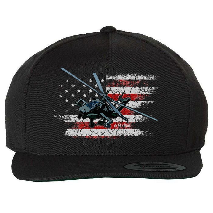 Ah 64 Apache Bringing In The Muscle Veteran Gifts Wool Snapback Cap