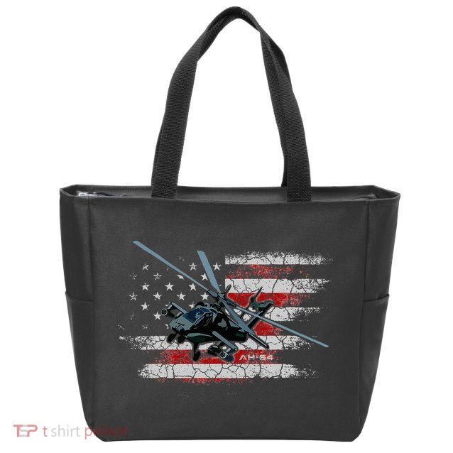 Ah 64 Apache Bringing In The Muscle Veteran Gifts Zip Tote Bag