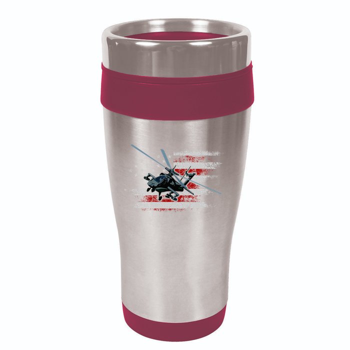 Ah 64 Apache Bringing In The Muscle Veteran Gifts 16oz Travel Tumbler