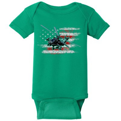 Ah 64 Apache Bringing In The Muscle Veteran Gifts Baby Bodysuit