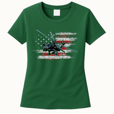 Ah 64 Apache Bringing In The Muscle Veteran Gifts Womens T-Shirt