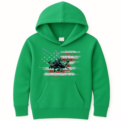 Ah 64 Apache Bringing In The Muscle Veteran Gifts Kids Hoodie