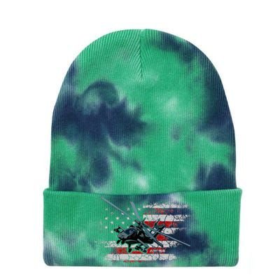 Ah 64 Apache Bringing In The Muscle Veteran Gifts Tie Dye 12in Knit Beanie