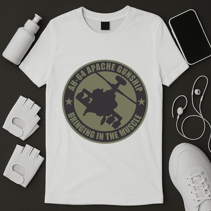 Ah 64 Apache T Bringing In The Muscle T-Shirt