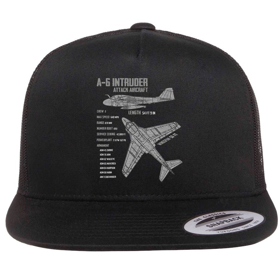 A 6 Intruder Flat Bill Trucker Hat